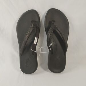 Flojos Black Flip Flops Sandals Women’s Size 9 NWOT Comfort Thong